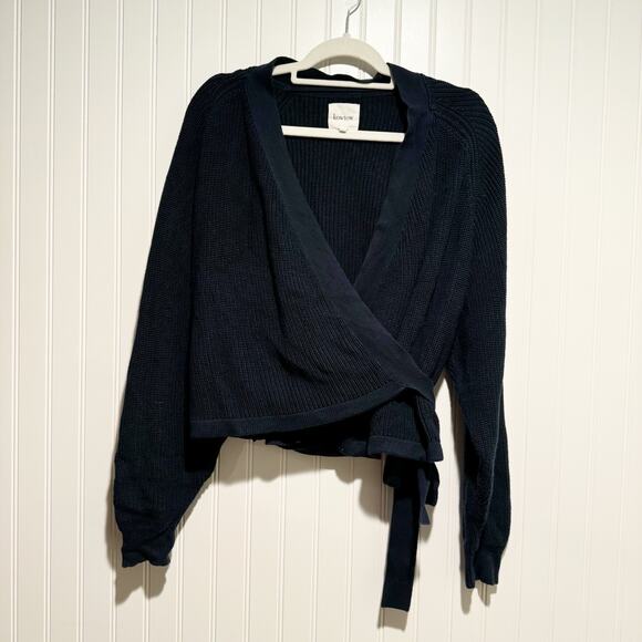 Kowtow Navy Blue Composure Cardigan Wrap Ballet Size Large - Picture 2 of 6
